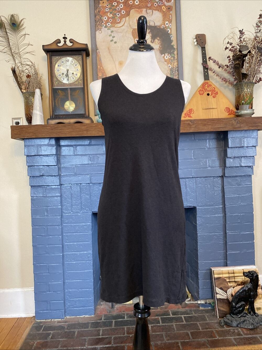Horny Toad Black Sleeveless Tank Mini Dress Size S Light‎ Knit Outdoors Eco